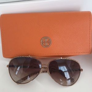 Tory Burch Snakeskin Aviators